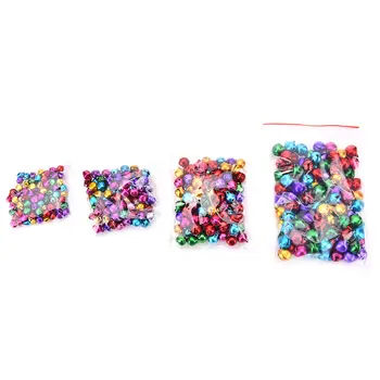 

100pcs Colorful Loose Beads Small Jingle Bells Christmas Decoration Pendants DIY Crafts Handmade Accessories 6/8/10/12mm