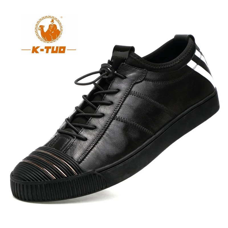 

K-TUO New Men's Skateboarding Shoes Genuine Leather Sport Shoes Men Sneakers Finale Evo Skateboard Shoes Men KT-9167