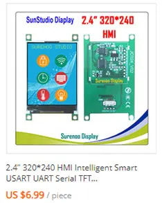 2," 176*220 HMI умный USART UART серийный TFT lcd модуль дисплей Панель для Arduino без сенсорной панели