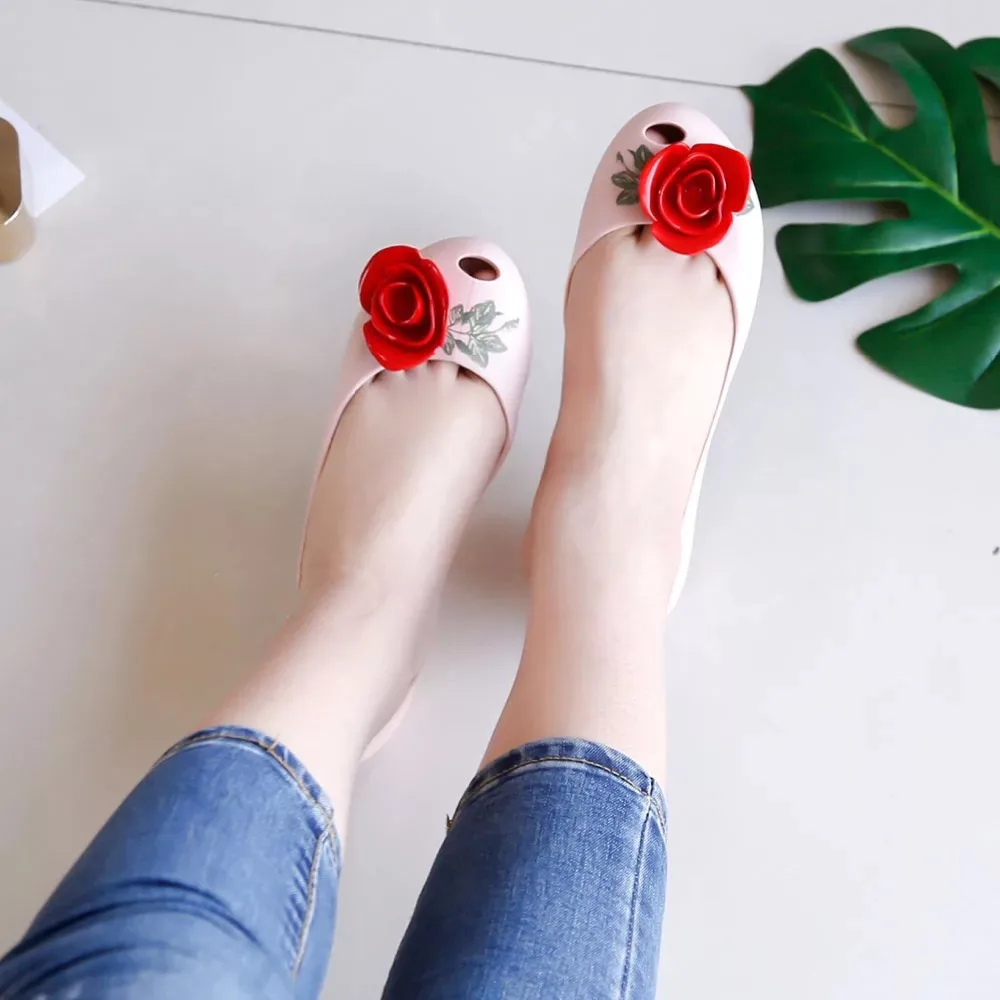 Melissa Original Beauty Beast Red Rose Flowers Women Jelly Sandals 2019 Women Sandals Melissa Jelly Shoes Soft Bottom Melissa Original Beauty Beast Red Rose Flowers Women Jelly Sandals 2019 Women Sandals Melissa Jelly Shoes Soft Bottom