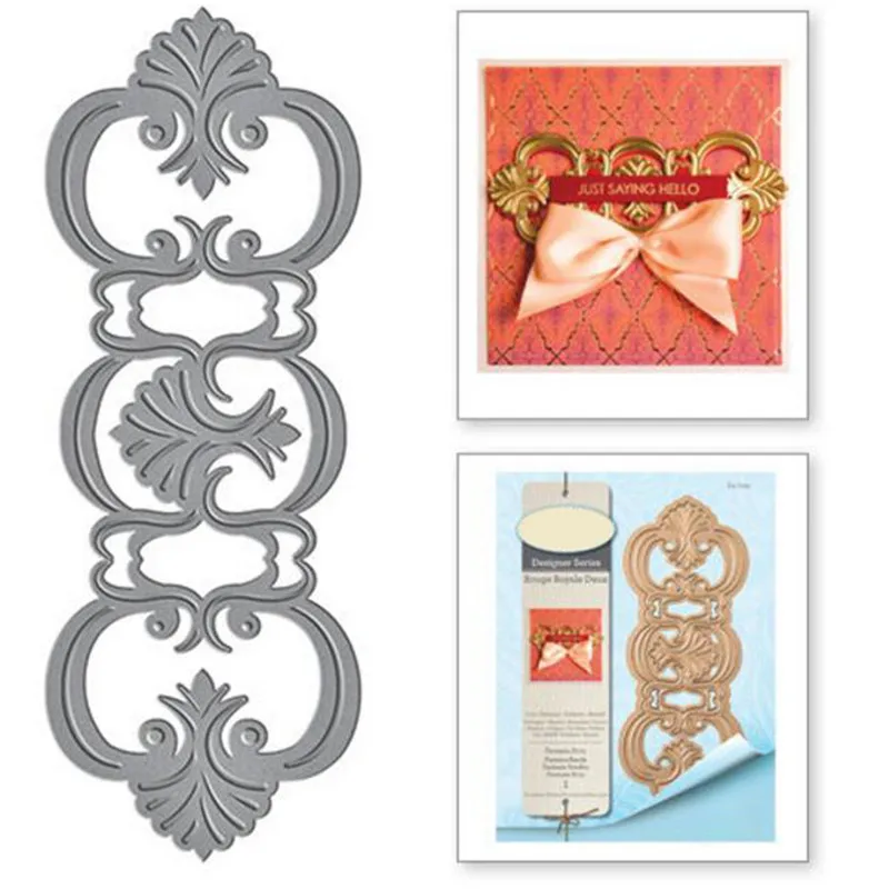 

InLoveArts 1Pc 54*150mm 2019 New Metal Cutting Dies Lace Flower Frame Dies for Scrapbooking Craft DIY Metal Cutting Stencil Dies