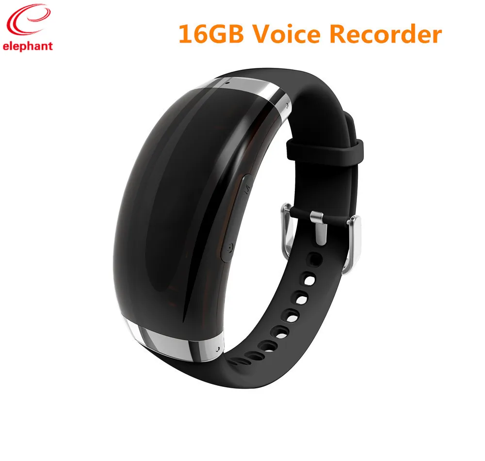 2017 New 16GB Wristband voice recorder VOS sound control adjustable