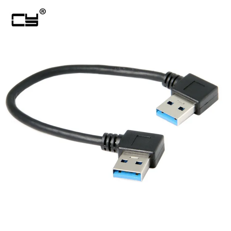 

USB 3.0 Type-A 90 Degree Right Angled to Right Angled Data Cable for Hard Disk Computer 15cm