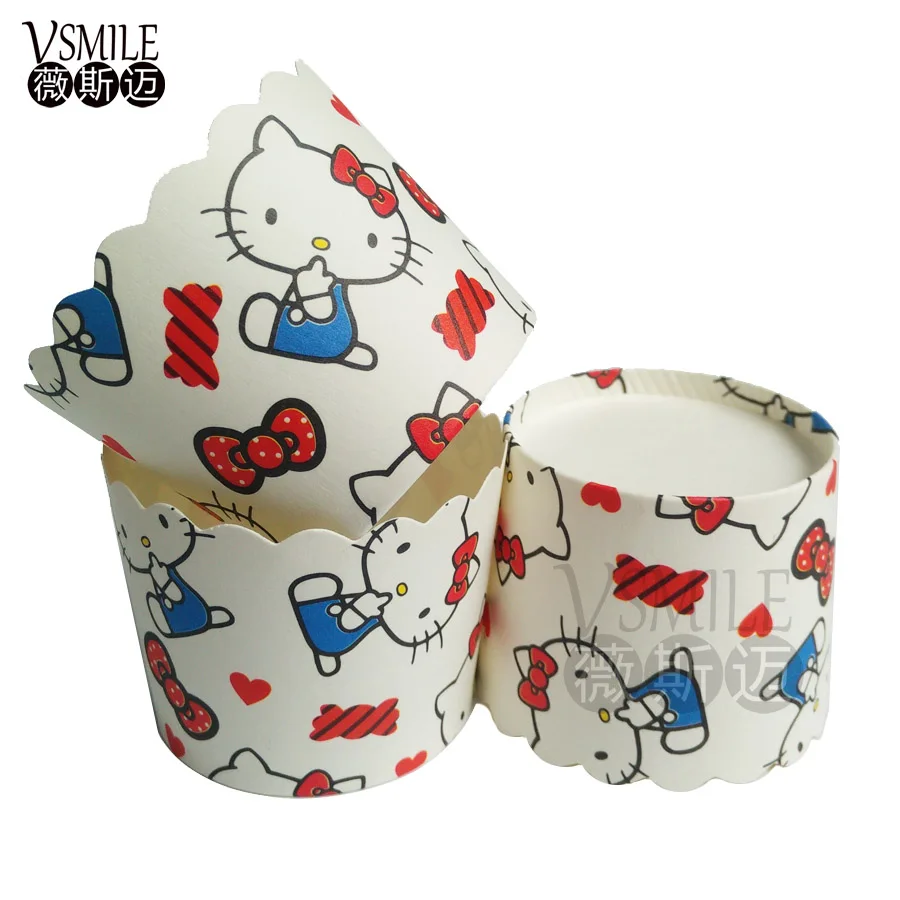 100 шт Kitty bowknot Питер кролики утки Микки Минни Маус бумажные формы для выпечки лайнер для маффинов кексов бумажная чашка кекса