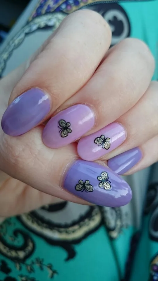 3D ногтей Стикеры все украшения ползунки Золото Бабочка Клей nail design наклейки маникюр лак, фольга Лаковая полировка