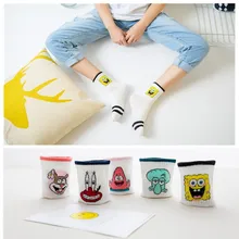 1 пара милых носков с героями мультфильмов дамские короткие носки в стиле Харадзюку с изображением героев аниме «песочный рисунок» забавные носки из губчатой ткани для маленьких женщин