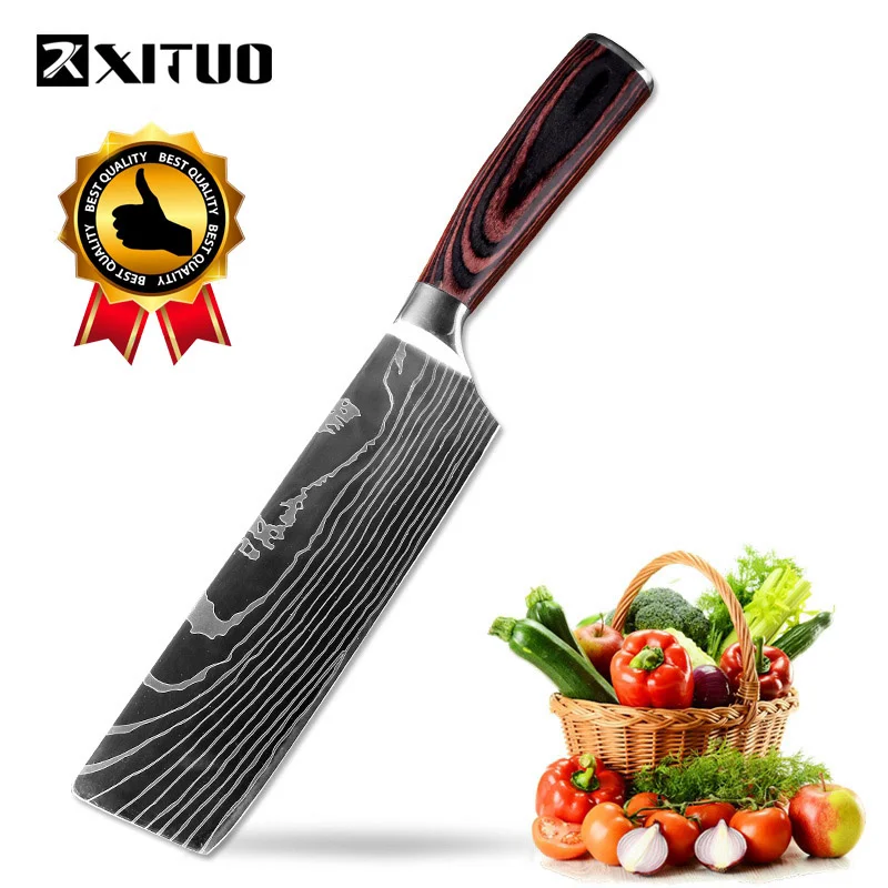 XITUO Kitchen Knife 8 inch Professional Chef Knives Japan Damascus Pattern Stainless Steel Fish&Meat Carving Slicing Knife Veget XITUO Kitchen Knife 8 inch Professional Chef Knives Japan Damascus Pattern Stainless Steel Fish&Meat Carving Slicing Knife Veget