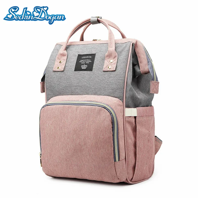 

SeckinDogan Baby Diaper Bag Waterproof Baby Nursing Backpack Large Capacity Outdoor Travel Diaper Bag Stroller Anti-theft Bags