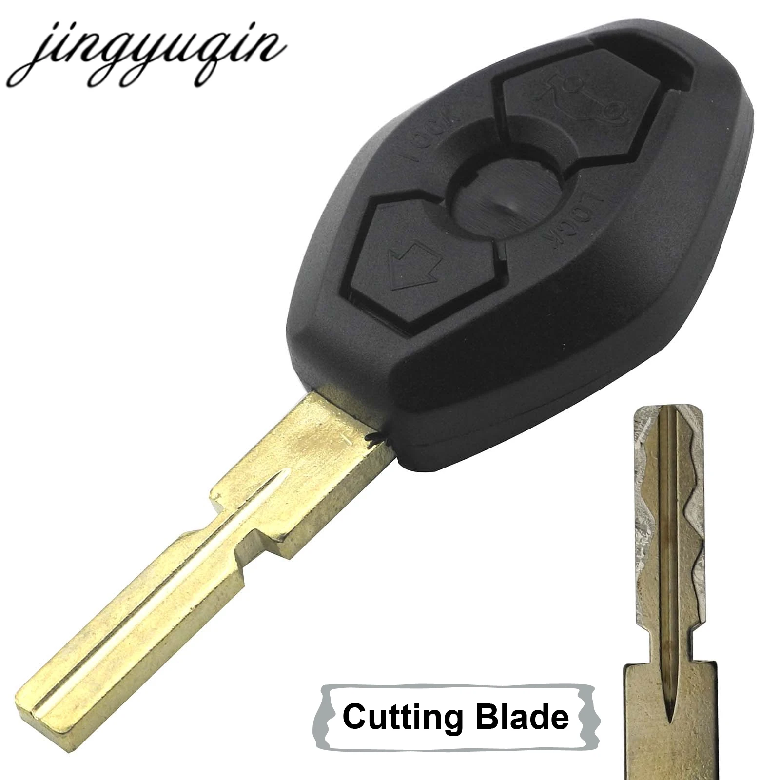 JINGYUQIN CUT BLADE CAR REMOTE KEY FOB FOR BMW EWS X3 X5 Z3 Z4 1/3/5/7 SERIES E38 E39 E46 315/433MHZ ID44 CHIP TRANSMITTER
