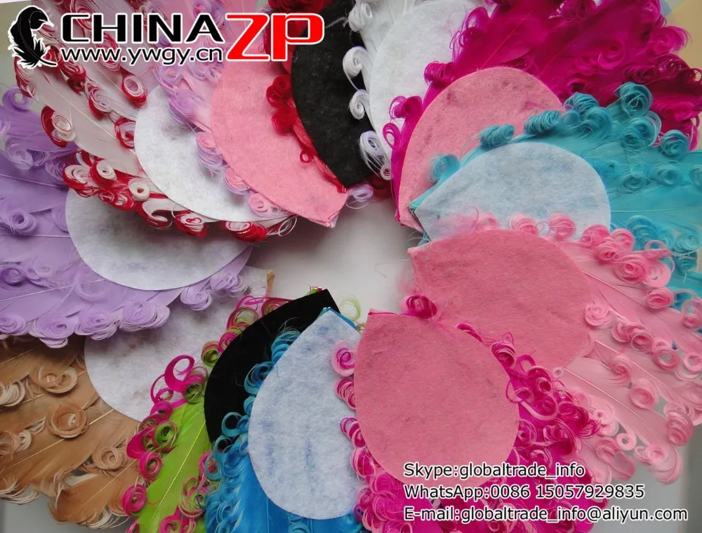 Nagorie Pads Curly Feather Pads Feather Pads For Headbands Goose Feathers Fascinators Hair Piece Hat Embellishments32