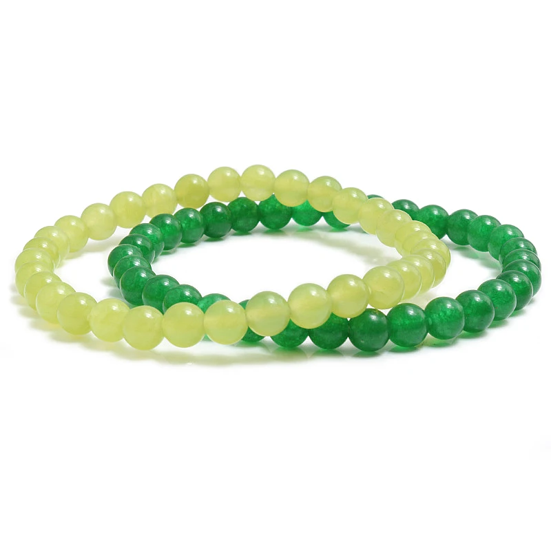 

Grape Green and Malay Jades Natural Gem Stone Agates Onyx Bracelet For Women Men Bangles 6mm Litte Energy Beads Prayer Wristband