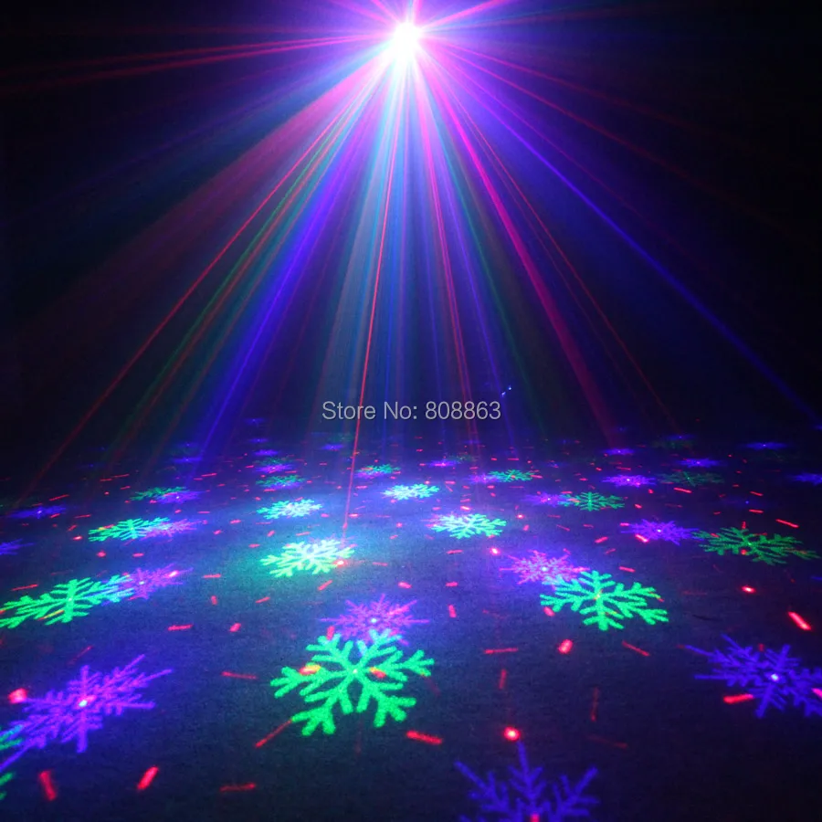 ESHINY открытый IP44 WF RGB лазер 18 Снежинка узоры проектор семейные вечерние бар Рождественская елка танцевальный дом настенный светильник для сада N7T228