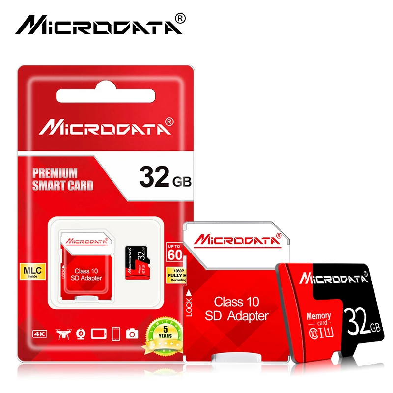 Micro TF карты класса 10 красные Micro SD карты качества SDHC 128 Гб 64 ГБ 32 ГБ 16 ГБ 8 ГБ Micro Mini карты памяти карта с бесплатным адаптером