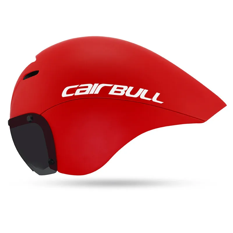 340 г, длинный хвост, Aero TT, дорожный велосипедный шлем, очки для езды на велосипеде, спортивный, безопасный, гоночный шлем TT, в форме, для шоссейного велосипеда, очки, шлем - Цвет: Красный