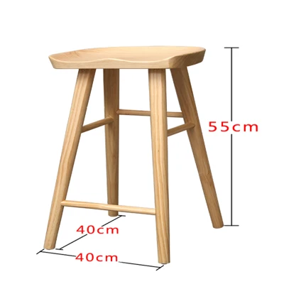 Скандинавский современный минималистичный барный стул из твердой древесины для дома креативный высокий барный стул