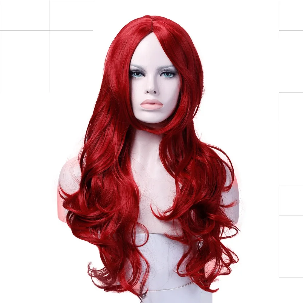 Cosplay peluca sintética larga rizada media línea pelo rubio mujer disfraz carnaval Halloween fiesta peluquería allaosify Cosplay peluca sintética larga rizada media línea pelo rubio mujer disfraz carnaval Halloween fiesta peluquería allaosify