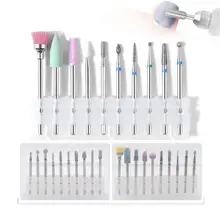 10 шт./компл. фрез для маникюра/педикюра комплект Пилочки для ногтей электрическая машинка для маникюра повернуть Burr шлифовальные инструменты фрезы для маникюра аксессуар
