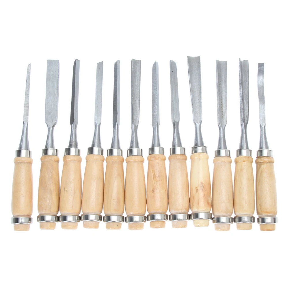 Professional 12Pcs/set Manual Wood Carving Hand Chisel ...