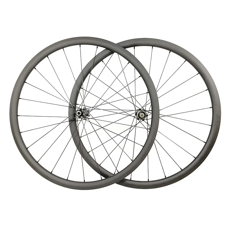 

Light Straight pull 30mm road disc clincher carbon wheels 700C 24mm wide 24h 28h cyclocross bike wheelset 6-bolt or Center Lock
