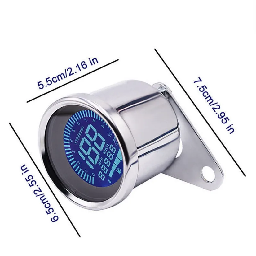 

Motorcycle Speedometer LCD Digital Odometer Speedometer Tachometer indicator Motorcycle Scooter Golf Carts ATV Universal