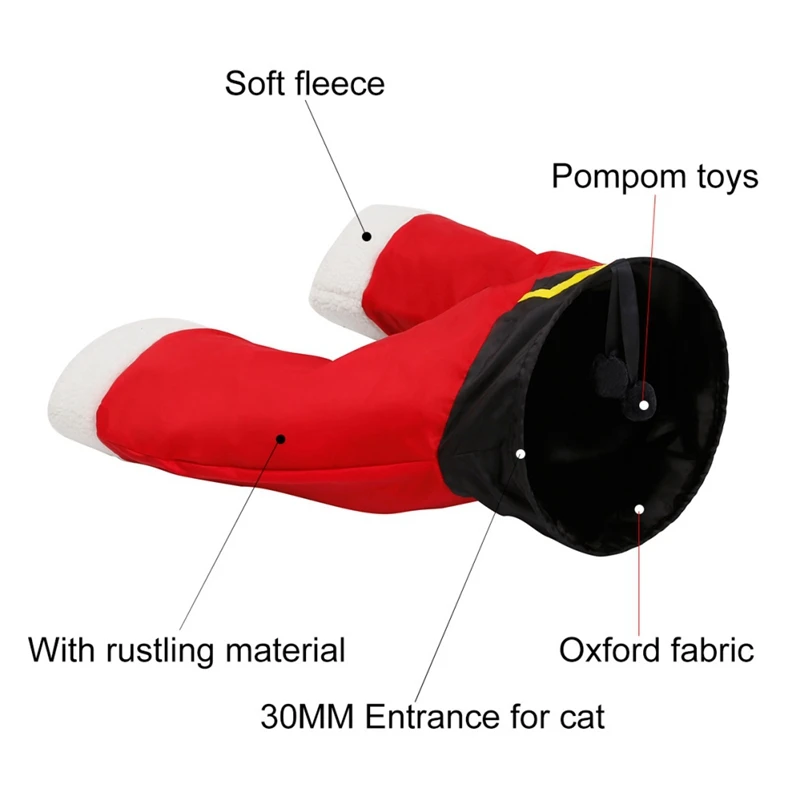Туннель для домашних животных 3 Way Play Tube интерактивный складной туннель с шариками рождественские игрушки для кошек