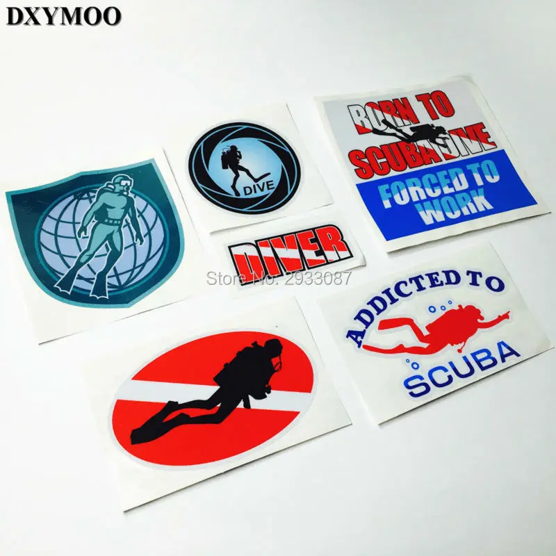 BORN TO DIVE Scuba Diver Diving Vinyl Decal Sticker A