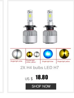 2X S7 H4 светодиодный Авто scheinwerferlampen 60 Вт 6400lm 6000 карат S7 Авто Scheinwerfer nebelscheinwerfer 12 v 24 V