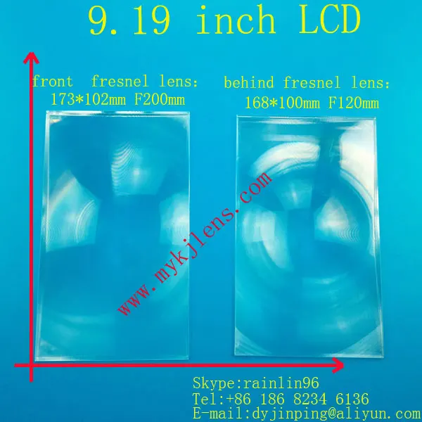

2pcs 173*102mm Rectangle Optical PMMA Plastic Fresnel Lens Focal Length 200mm For 9 inch DIY Projector Solar concentrator