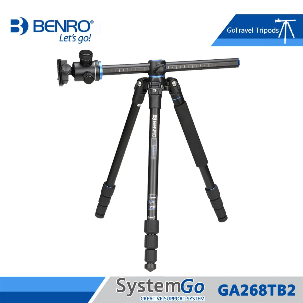 

Benro GA268TB2 Tripod Aluminum Camera Tripods Monopod For Camera With B2 Ballhead Max Loading 16kg DHL Free Shipping