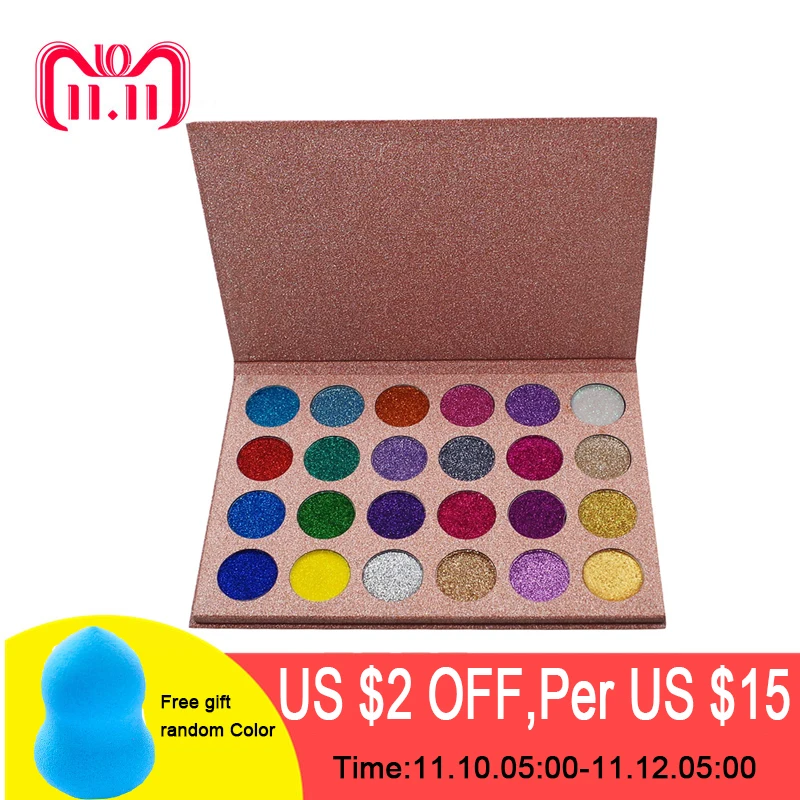 BESTGORILLA Hot Sale Manager recommended products New CLEOF COSMETICS 24 color Glitter Eye shadow High Glossy Eye shadow