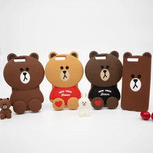 

3D Cartoon Loving Bear Phone Case for Huawei P10 Soft Silicone Shockproof Back Cover Fundas Coque Capa for Huawei P10 Plus