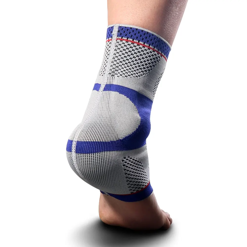 Kuangmi Five Star Compression Ankle Sleeve Silicone Pad Support Injury Recovery Sports Breathable Football Sock Ankle Protector