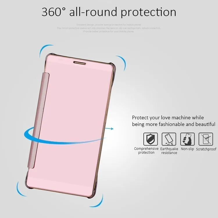 Mirror Clear View Luxury Case For Huawei P9 P10 Leather Flip Cover Mate8 7 P8 Lite Phone |