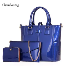 Compuesto Set bolso de Marca Bolsos de Cuero Mujer Bolsa de Mensajero Del Bolso de Hombro Bolsas Bolso Femeninos de Charol N95
