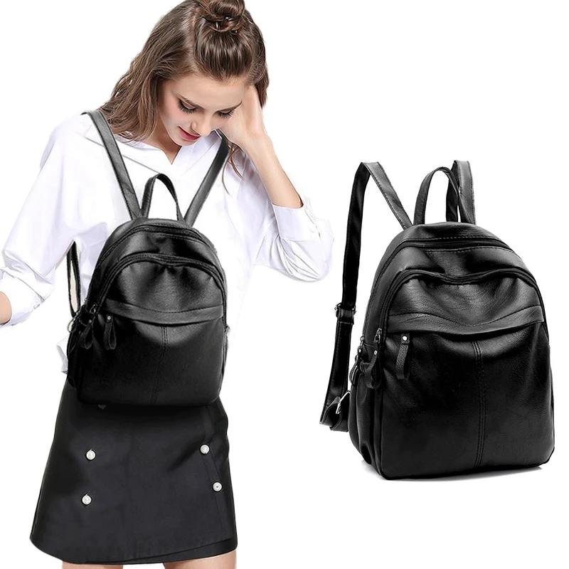 Novedad de 2019! mochila de piel sintética moderna de calidad para mujer, joven, de hombro de colegio para chicas adolescentes|Mochilas| - AliExpress