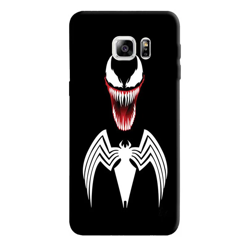 Venom дизайнерские чехлы для телефонов Samsung Galaxy S6 S7 край S8 S9 плюс S5 чехол мягкий