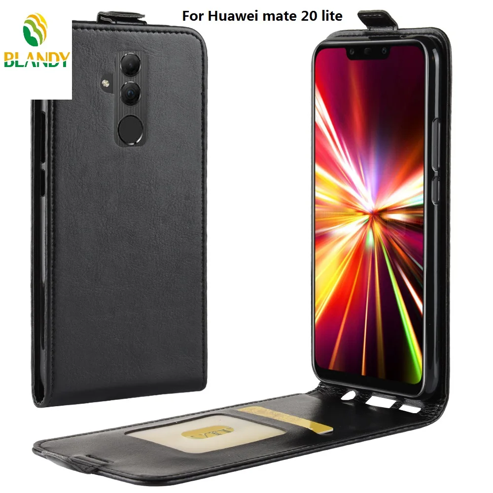 100pcs/lot For huawei nova 3i flip 64 grain Leather TPU cover case For huawei enjoy 7A 7C 7S 8X
