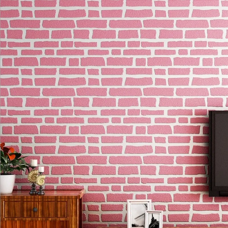 

Free Shipping 3D Stereo Nonwovens Relief Brick Wallpaper Garment Shop Nail Shop Decoration Irregular Brick Wallpaper