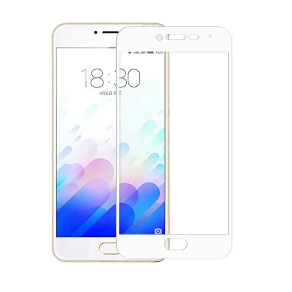 Для Meizu M3 Note, закаленное стекло 5,5 дюйма, полное покрытие экрана, защитная пленка для Meizu M3 Note Pro Prime, стекло для мобильного телефона - Цвет: White