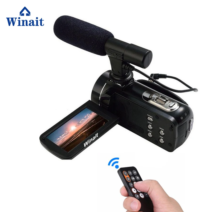 Winait 2017 24 mega pixels digital video camear full hd 1080p digital camcorder with wifi and touch display camera free shipping