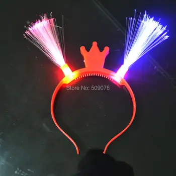 

Free shipping 10pcs/lot Light-Up crown Headband novelty Decoration Led light up headband Princess Tiaras Crown Party new