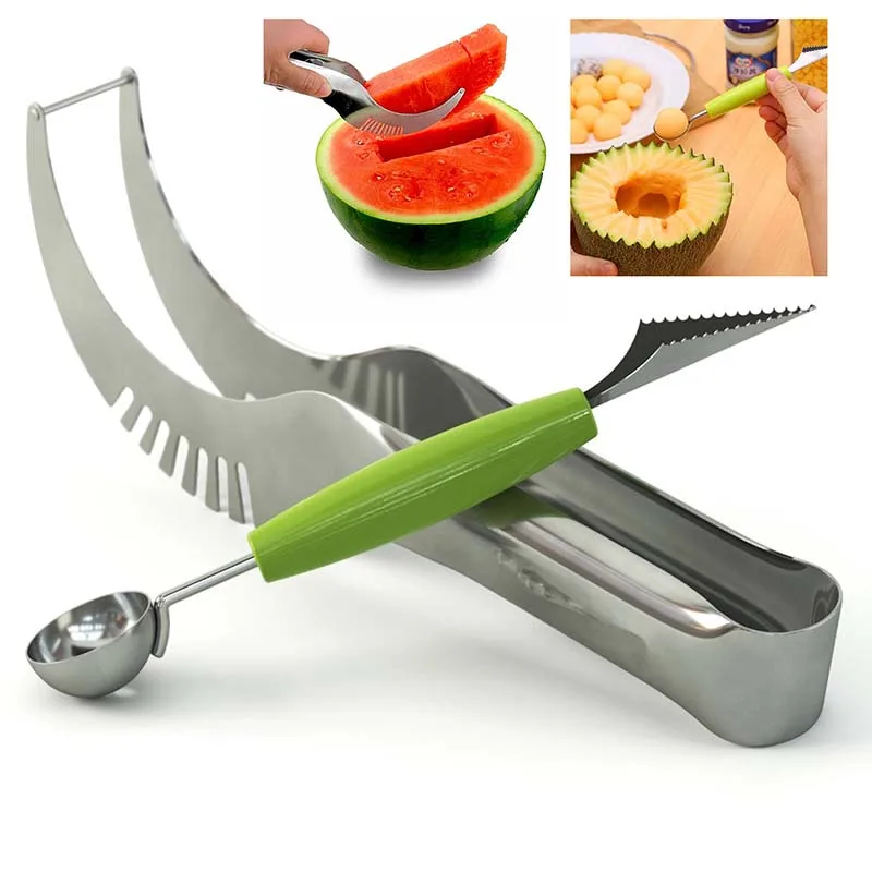 2 шт./компл. дыни Нож Резак Slicer дыня baller ложка Арбуз кухонные принадлежности cozinha