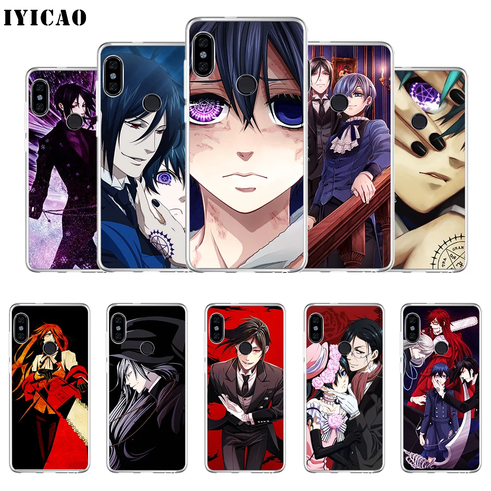 IYICAO Black Butler Soft Silicone Phone Case for Xiaomi Redmi 4A 5A 6A Note 7 6 5 Pro Plus 4X Prime Cover | Мобильные телефоны и