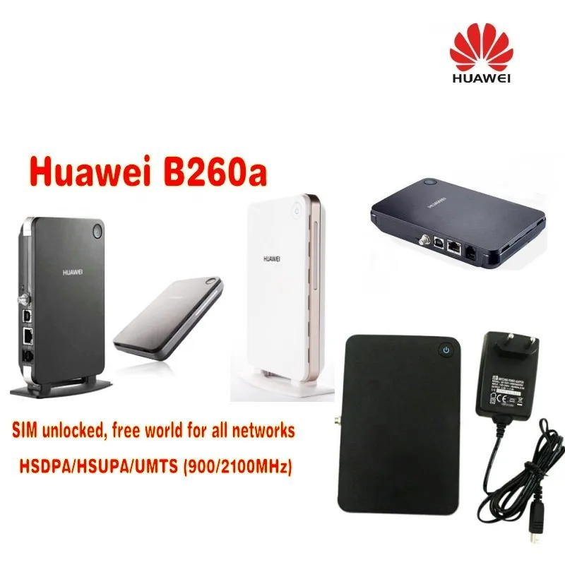 

Free shipping Unlocked Huawei B260a VoIP LAN/WLAN 3G UMTS HSDPA WiFi Router replace E960 B970