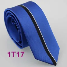 YIBEI Coachella Узкие галстуки Королевского синего цвета галстуки жаккардовые тонкий галстук для свадьбы узкая белая и черная вертикальная полоса шеи галстук