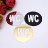 1 Uds. De pegatinas de espejo para puerta de WC, Adhesivo acrílico de autoadherencia para decoración del hogar, 12x12cm ► Foto 1/5