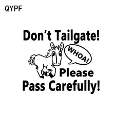 QYPF – autocollant cheval à bord 15CM x 12.5CM, autocollant de sécurité en vinyle, noir argent C14-0089