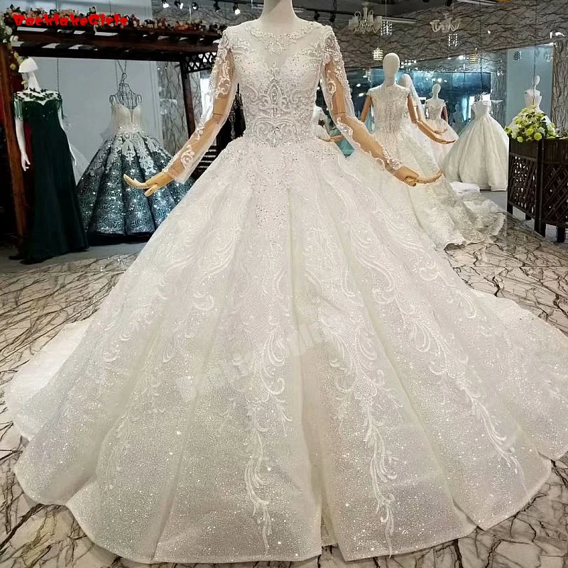 

854141 New Extreme High-end Sexy Princess Wedding Dresses Diamond Beading Fashion Luxury Wedding Gowns 2018 Real Photo