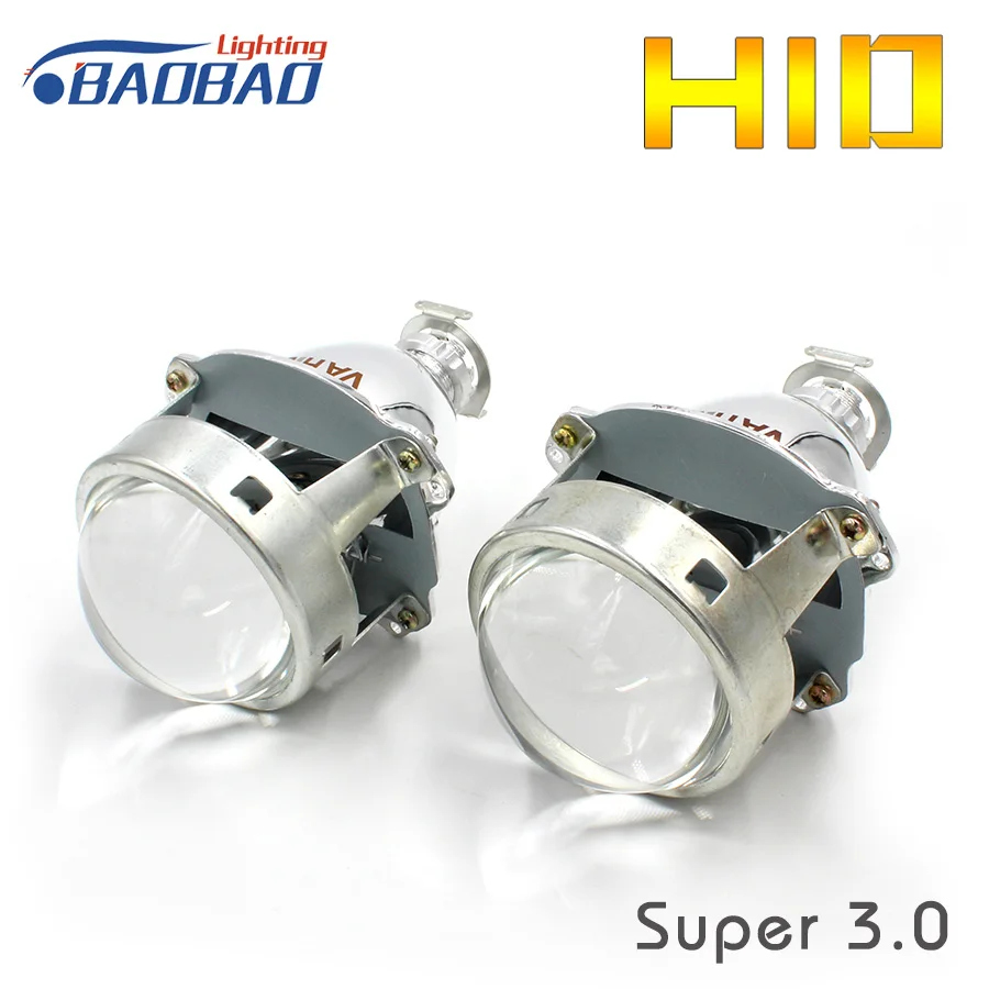 BAOBAO Универсальный 3 0 дюймов Автомобильный VA HID Bi Xenon ксеноновый проектор Объектив