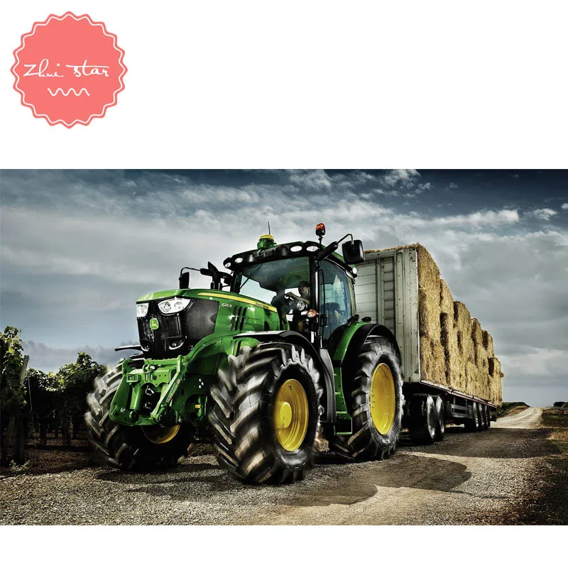 

Full 5D DIY Diamond Painting 2018 tractor Full Rhinestone Mosaic Cross Stitch Diamond Embroidery Needlework Crafts Home decor